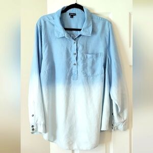 Torrid Blue Ombre Blouse Size 3